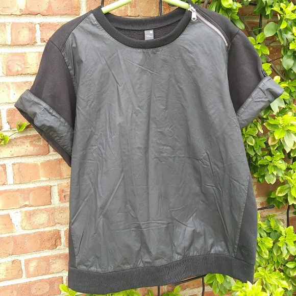 G-Star Tops - G star raw waxed cotton mix oversized shirt zip S